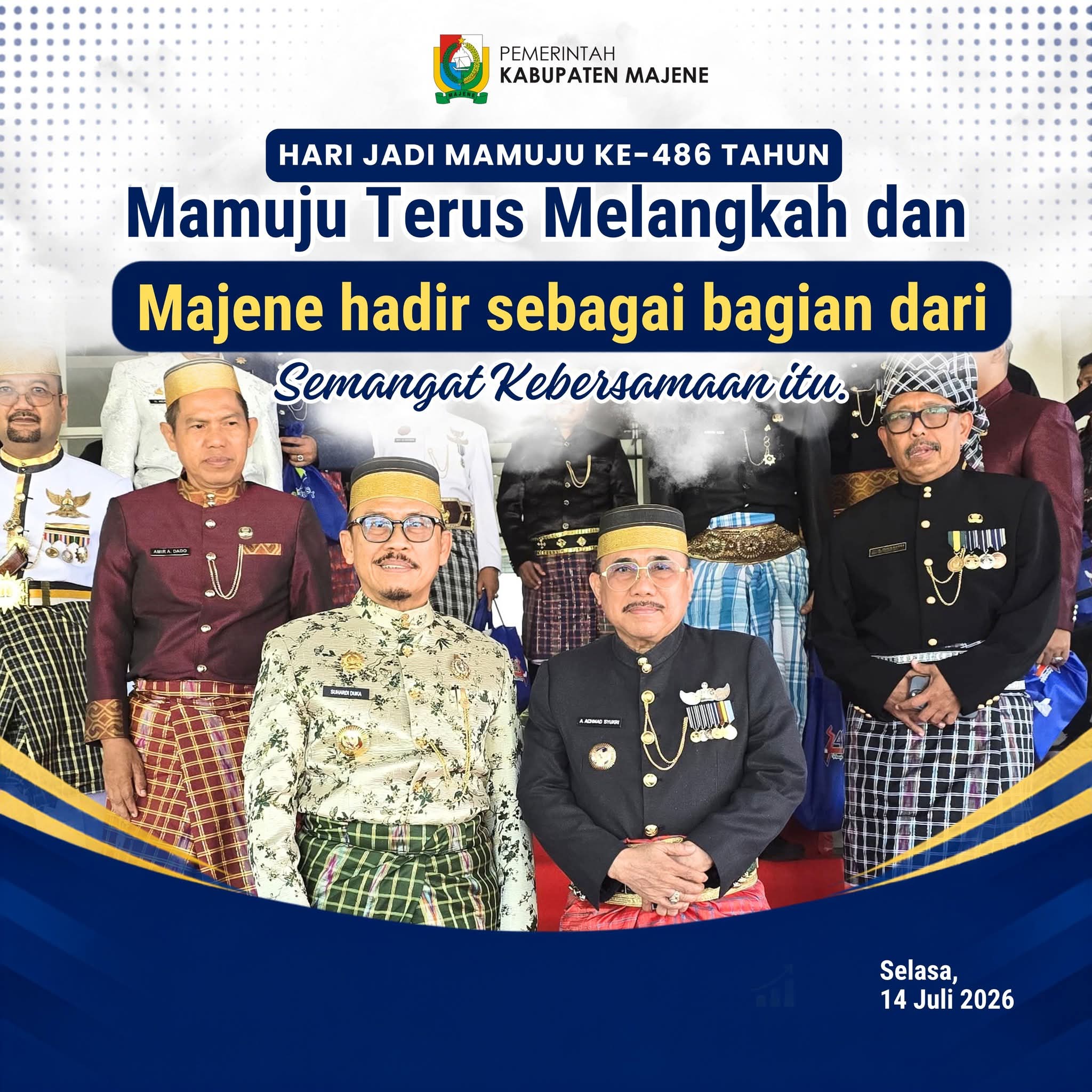 Bupati Majene Hadiri Peringatan Hari Jadi Mamuju ke-486, Perkuat Sinergi Pembangunan Sulawesi Barat