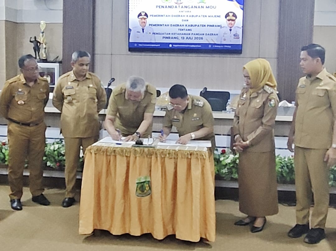 ‎Majene dan Pinrang Resmi Jalin Kerja Sama Ketahanan Pangan