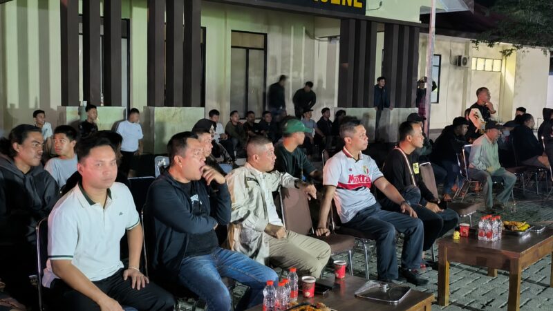 Semarak Piala Dunia 2026, Nobar Polres Majene Pererat Kebersamaan Polisi dan Masyarakat