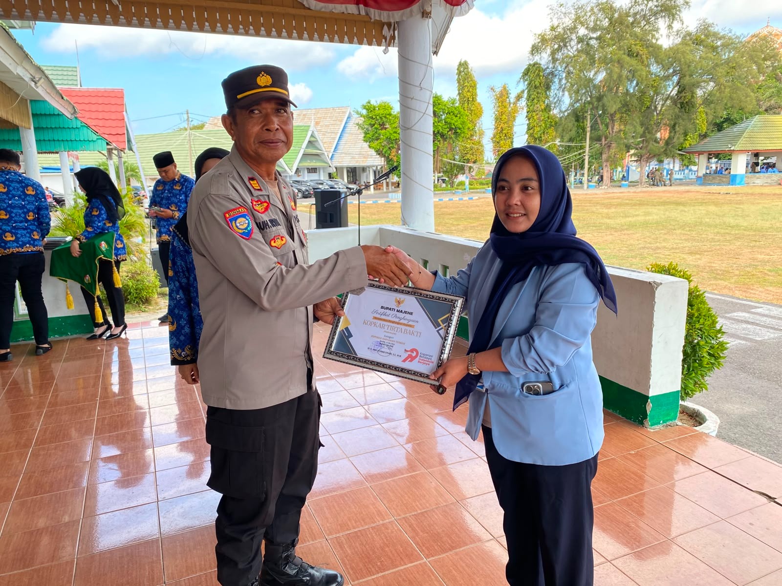 ‎Kasat Binmas Polres Majene Hadiri Upacara Harkopnas