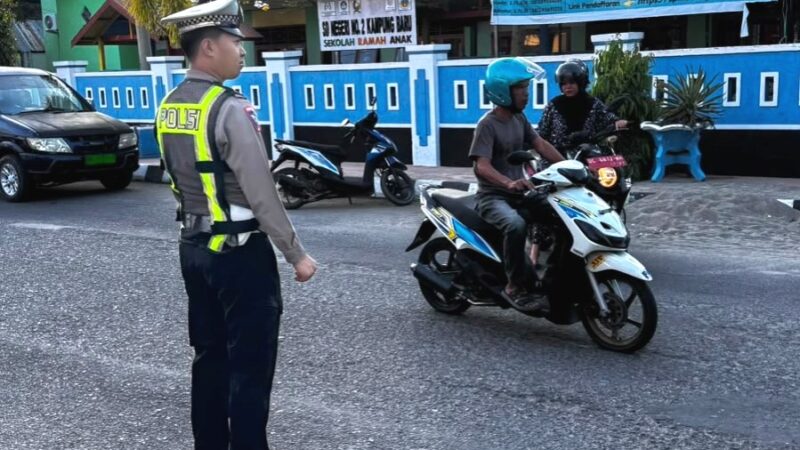 ‎Commander Wish Satlantas Polres Majene, Wujud Pelayanan Prima Kawal Aktivitas Pagi Masyarakat