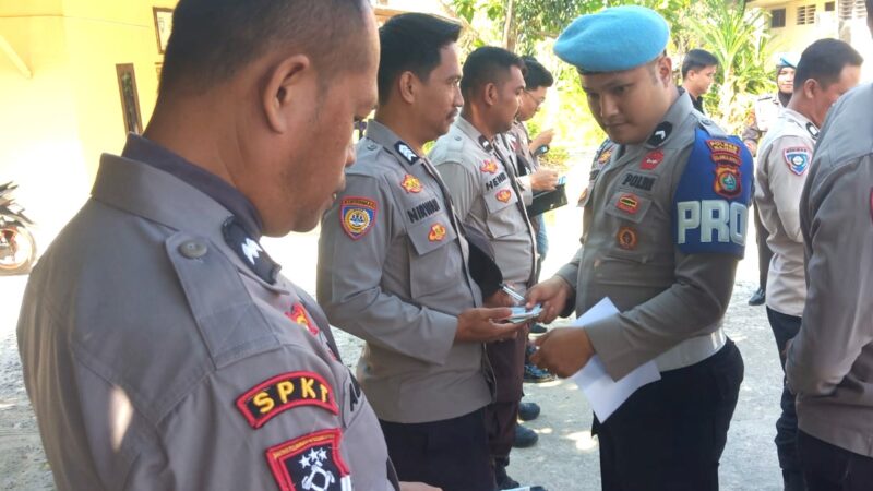 Perketat Pengawasan Internal, Propam Polres Majene Gelar Gaktiblin di Polsek Banggae