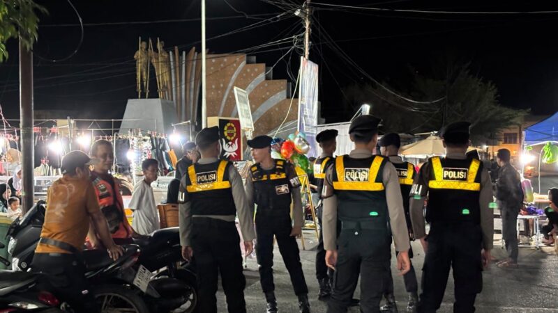 Patroli Malam, Samapta Polres Majene Sisir Pasar Malam dan Pelabuhan