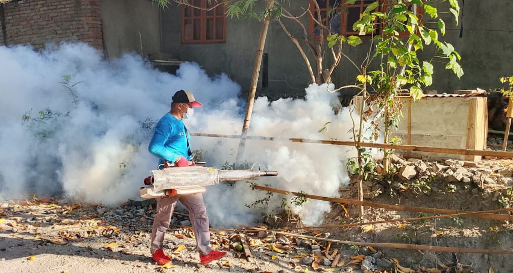 ‎Warga Terjangkit DBD, Puskesmas Banggae I Lakukan Fogging di Salabose