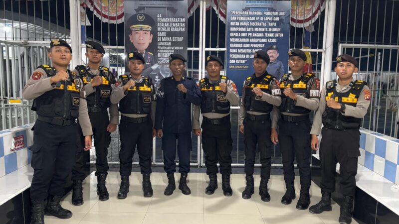 Patroli Malam Sat Samapta Polres Majene Pastikan Keamanan Rutan Kelas IIB Tetap Terjaga