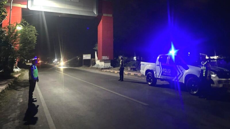 Patroli Blue Light Satlantas Polres Majene Sisir Jalur Trans Sulawesi
