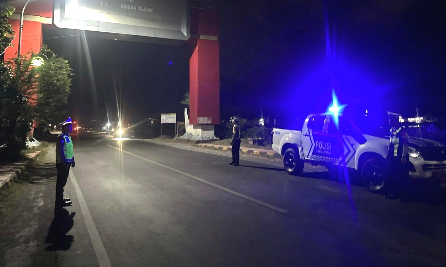 Patroli Blue Light Satlantas Polres Majene Sisir Jalur Trans Sulawesi