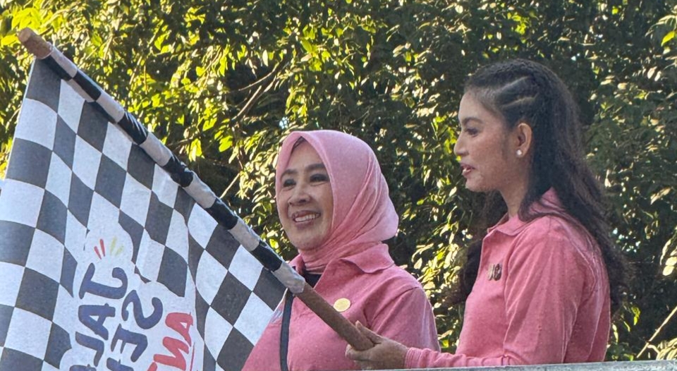Kadinkes Majene Hadiri Puncak HKG PKK Nasional ke-54 dan HUT ke-46 Dekranas di Makassar