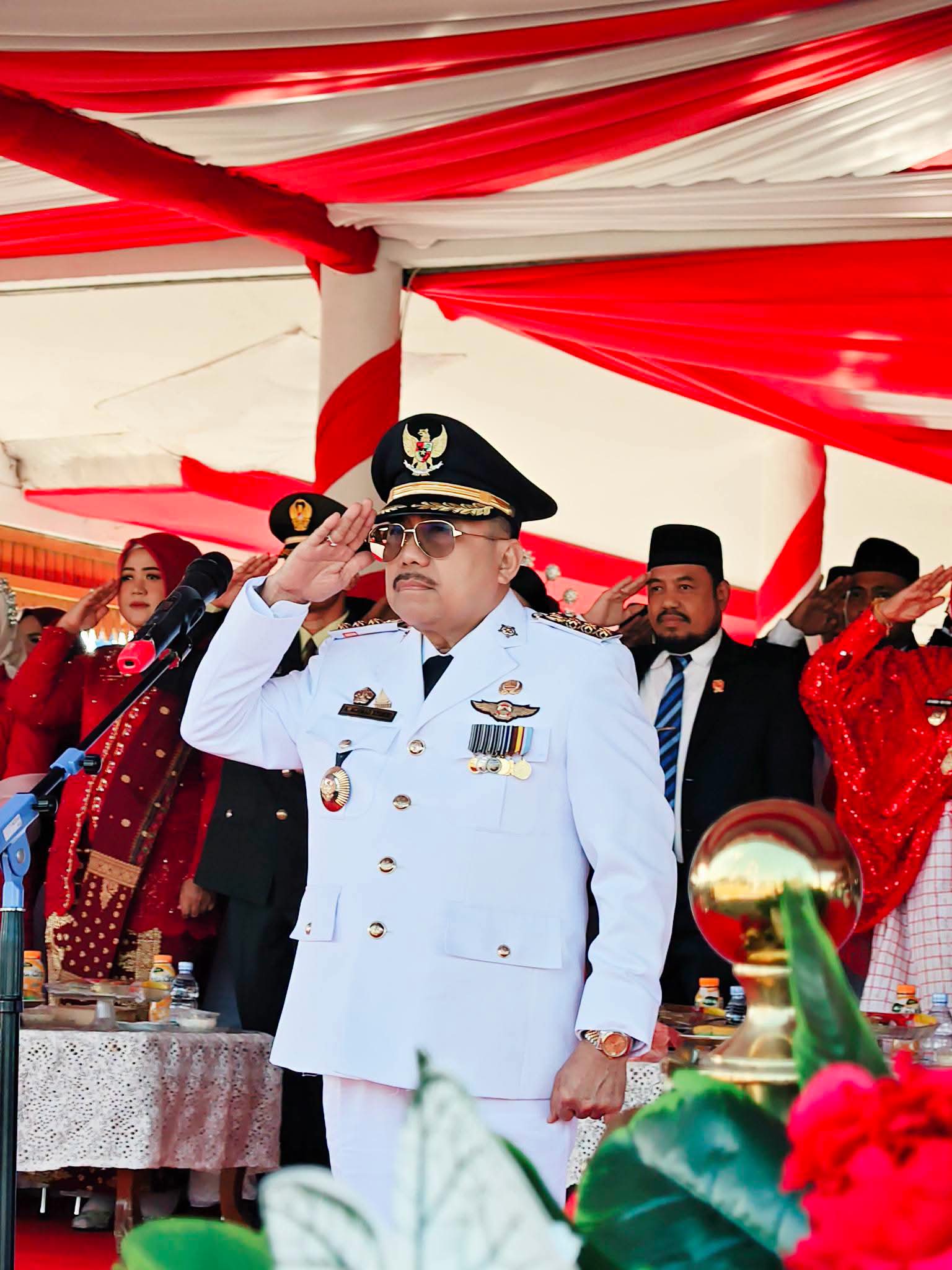 Bupati Majene Pimpin Upacara HUT ke-81 RI di Pendopo