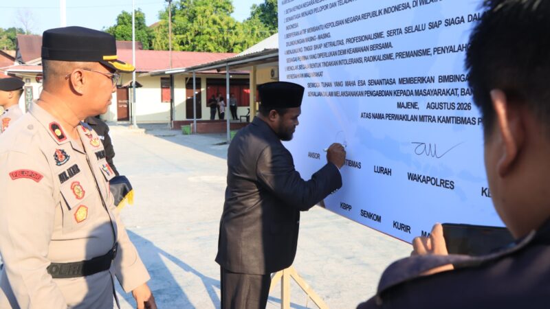 ‎Polres Majene Kukuhkan Forum Sabuk Kamtibmas