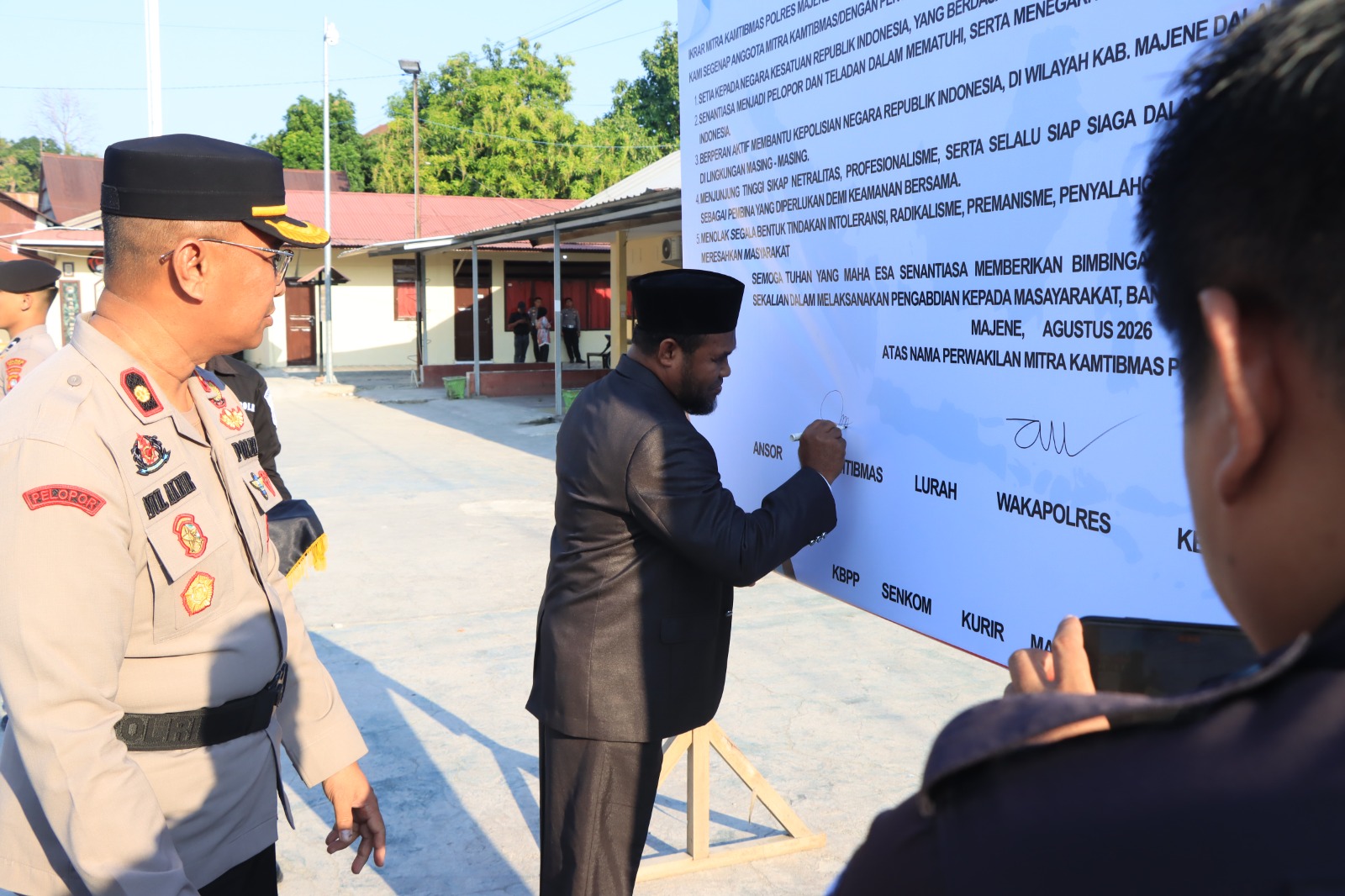 ‎Polres Majene Kukuhkan Forum Sabuk Kamtibmas
