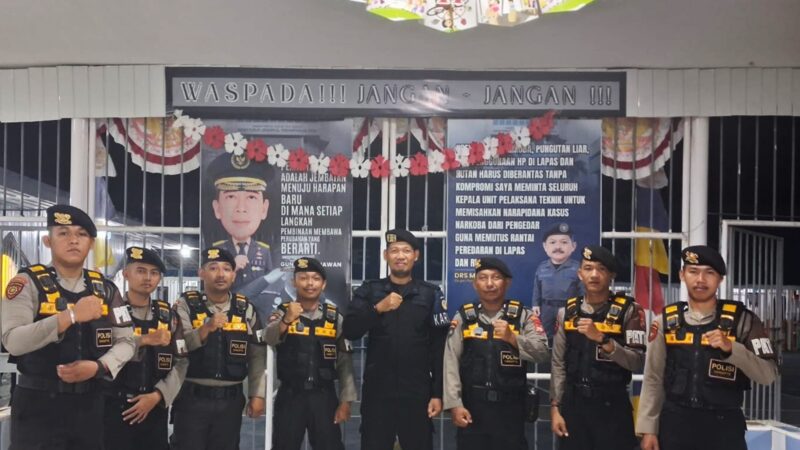 ‎Samapta Polres Majene Patroli Ke Rutan Kelas II B