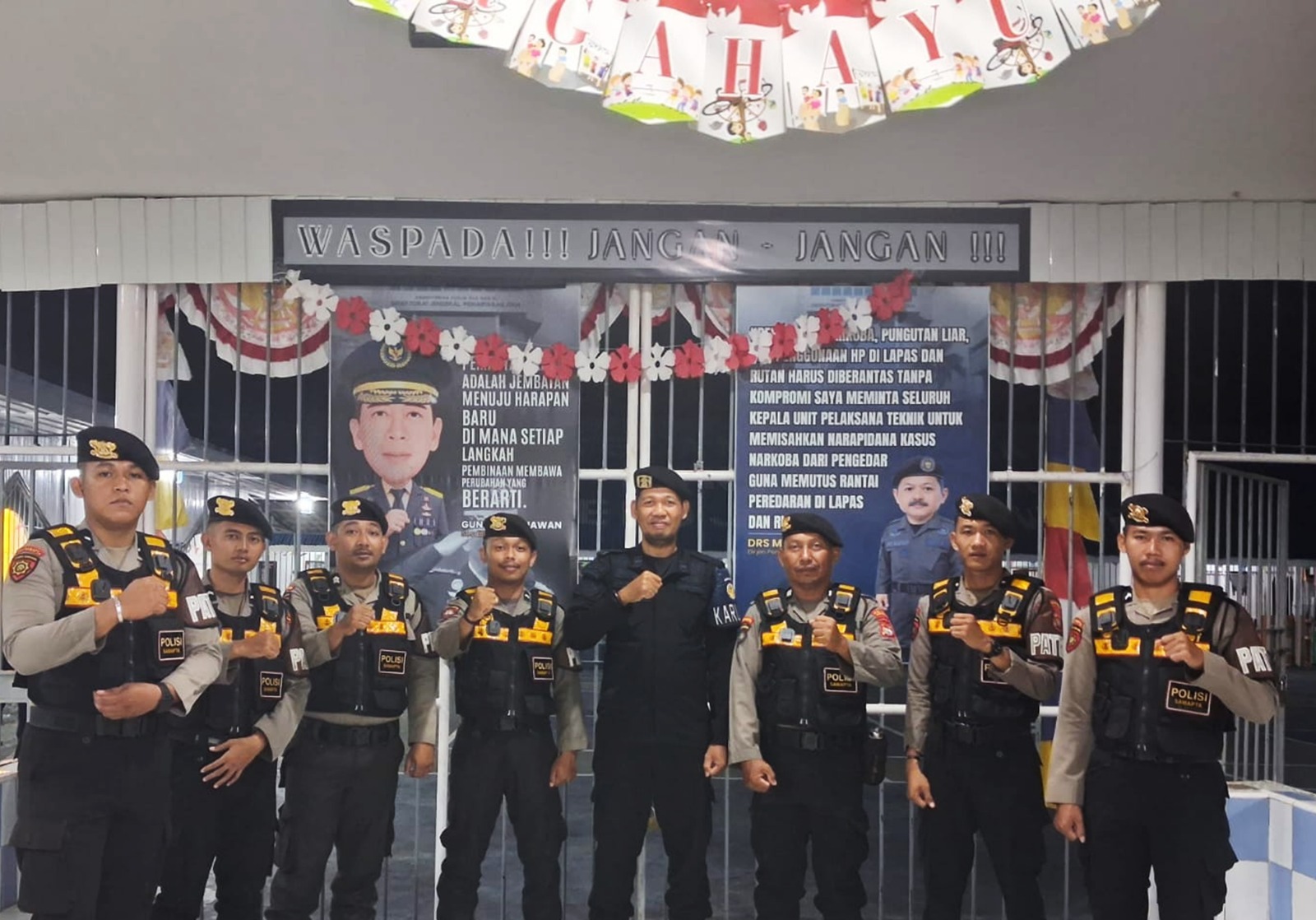 ‎Samapta Polres Majene Patroli Ke Rutan Kelas II B