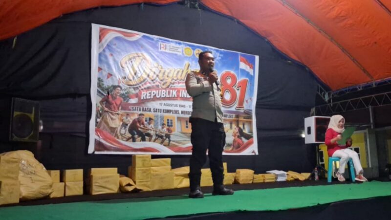 Bhabinkamtibmas Banggae Hadiri Penutupan Lomba HUT ke-81 RI di Al Ikhlas