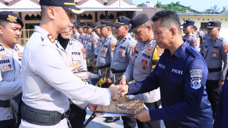 ‎34 Personel Polres Majene Terima Penghargaan atas Kontribusi Dukung Ketahanan Pangan‎