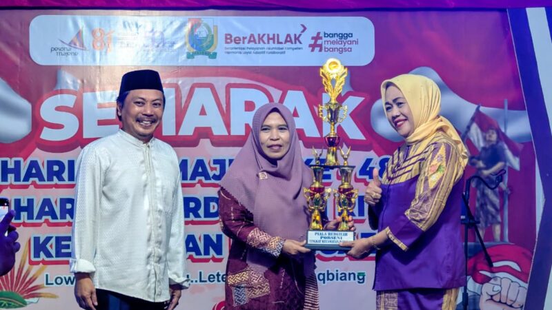 UPTD Puskesmas Banggae 1 Raih Juara Umum Porseni Kecamatan Banggae