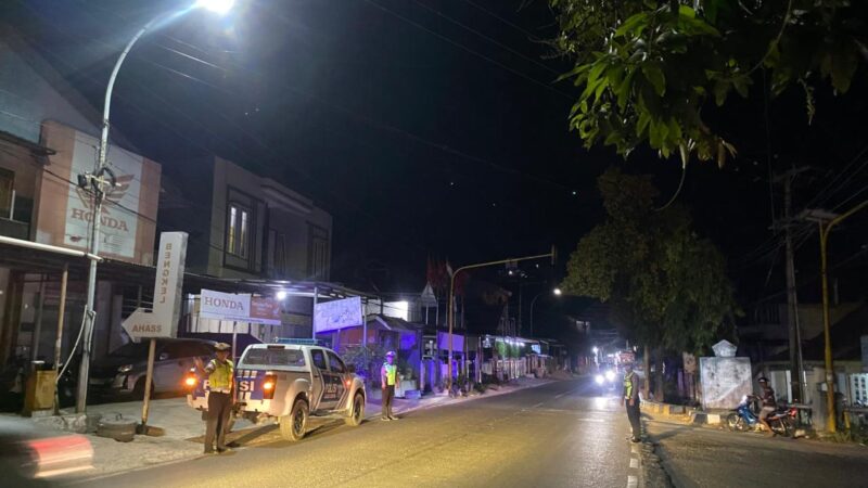 ‎Satlantas Polres Majene Intensifkan Patroli Blue Light
