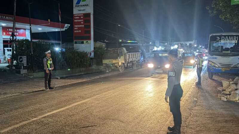 Patroli Malam Polres Majene Sasar Ruas Jalan hingga Batas Kota,‎