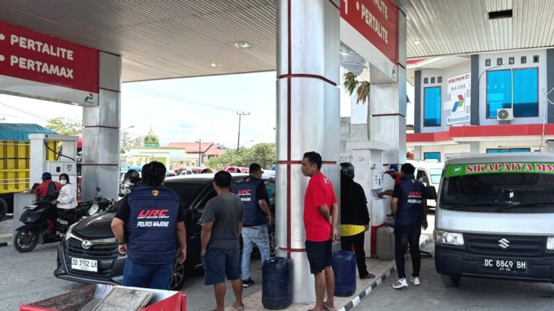 Cegah Penyalahgunaan BBM Bersubsidi, Tim URC Passaka Polres Majene Pantau Dua SPBU