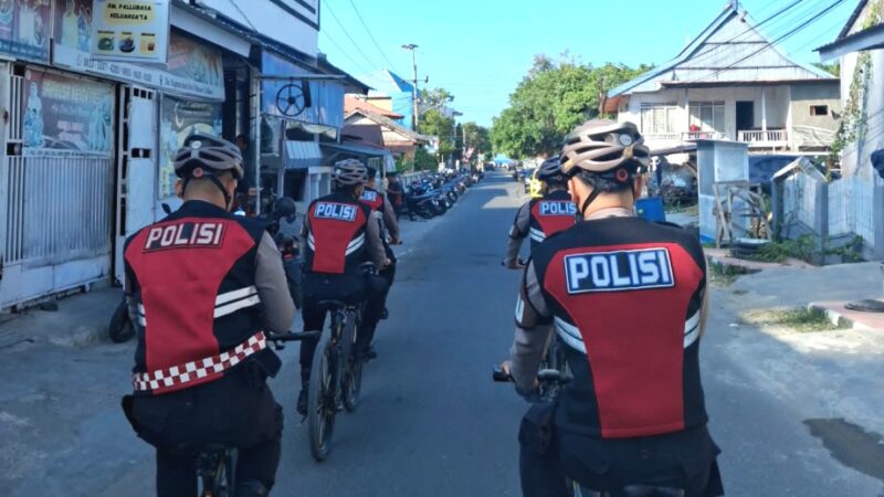 Patroli Bersepeda, Polres Majene Sasar Sekolah dan Pangkalan Ojek
