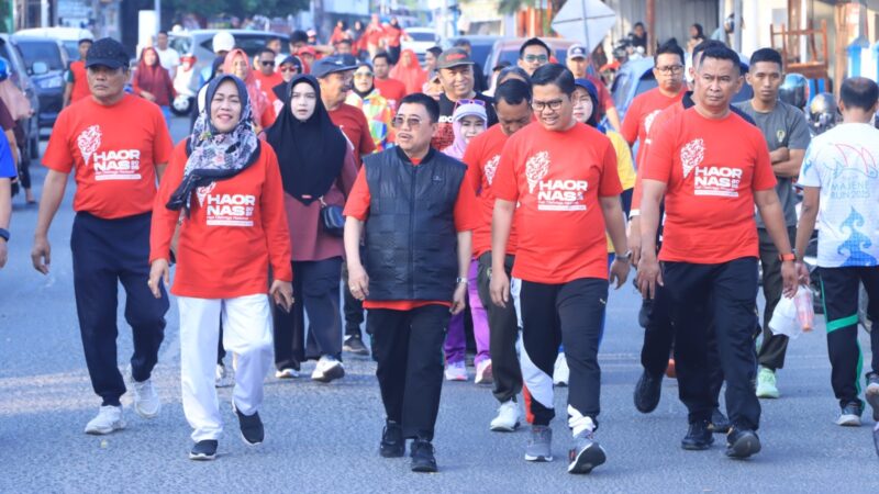 Semarak Haornas ke-43, Wakapolres Majene Ikut Jalan Santai Bersama Ratusan Peserta