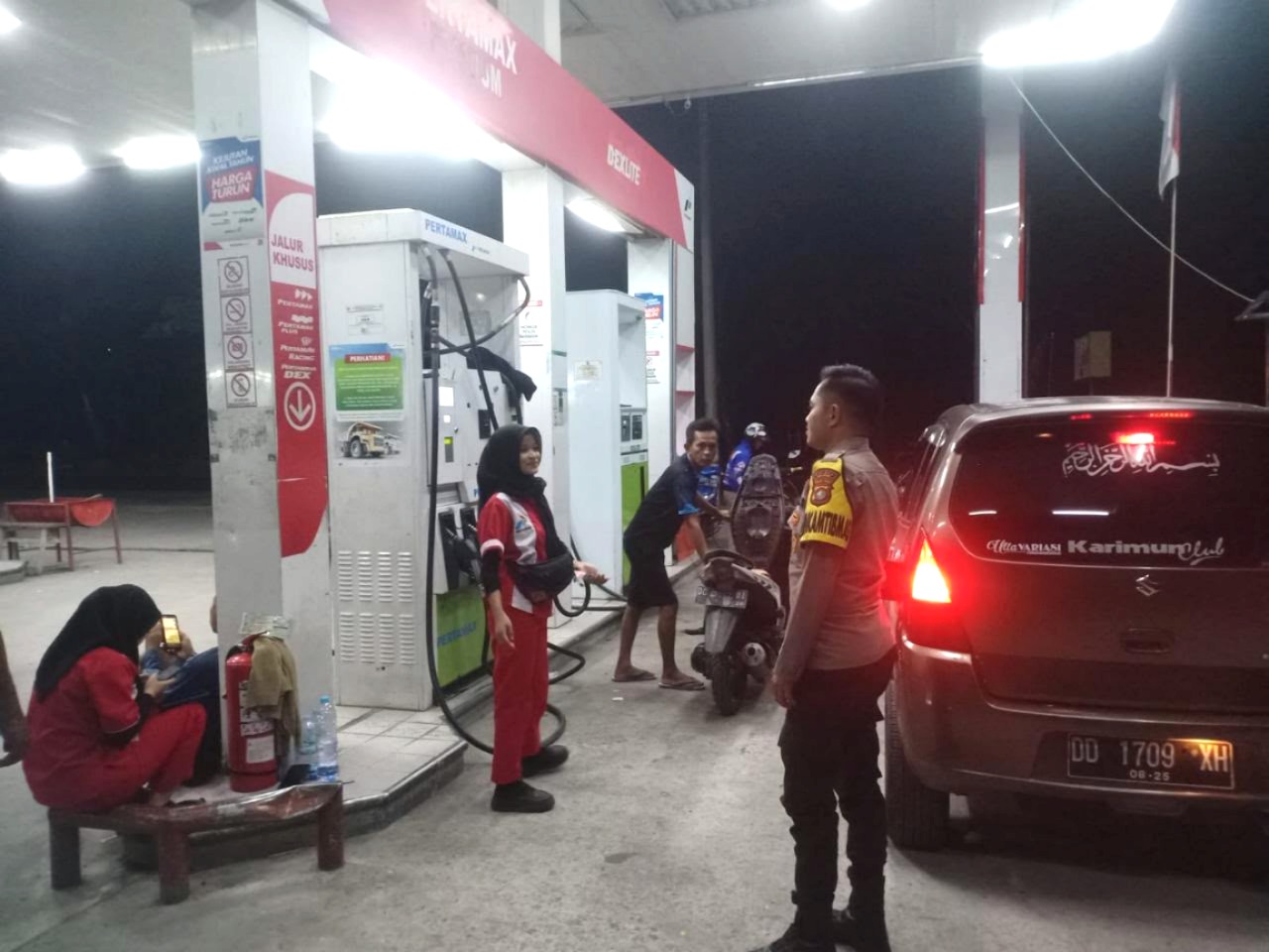 ‎Antisipasi Gangguan Kamtibmas, Polsek Banggae Sisir Sejumlah Lokasi Rawan‎