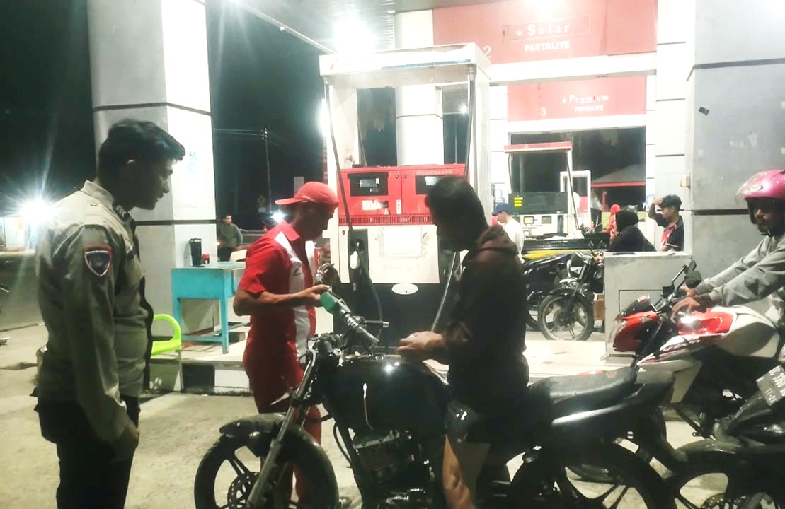 Polsek Malunda Gelar Patroli Kamtibmas ke SPBU