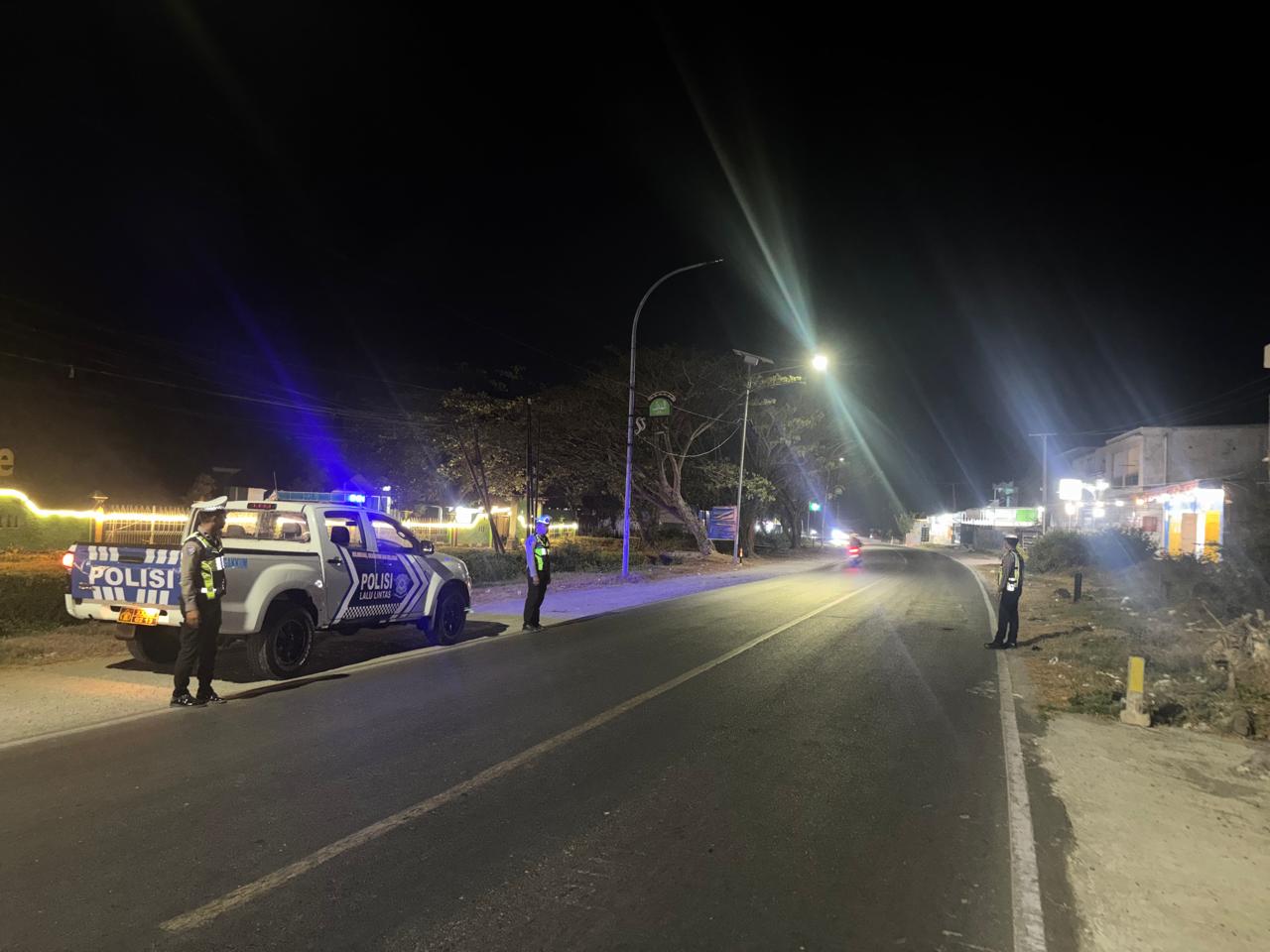 Satlantas Polres Majene Intensifkan Blue Light Patrol