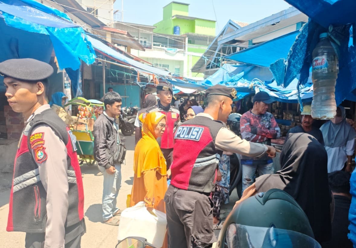 Antisipasi Kejahatan, Polres Majene  Patroli ke Pasar Sentral